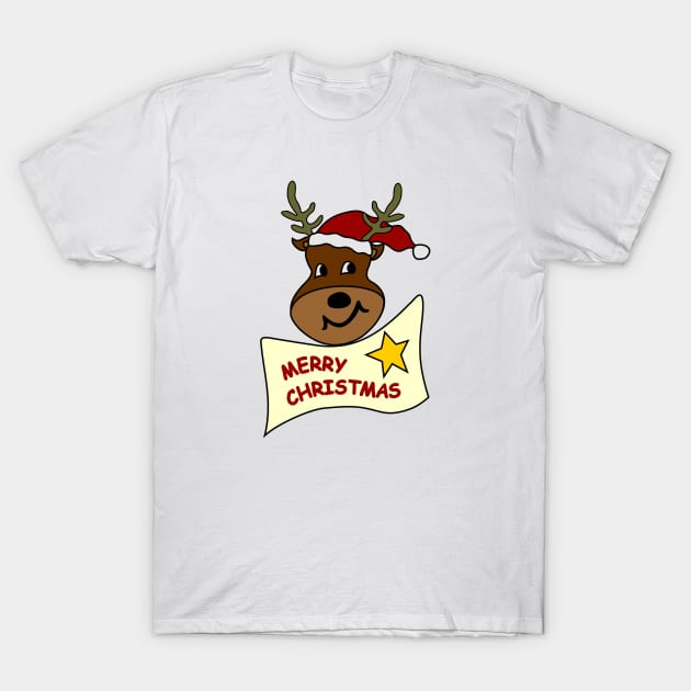 Reindeer Christmas Spirit T-Shirt by Korvus78